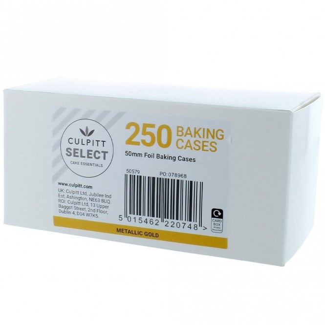 Culpitt Gold Foil Baking Cupcake Cases - Pack Of 250