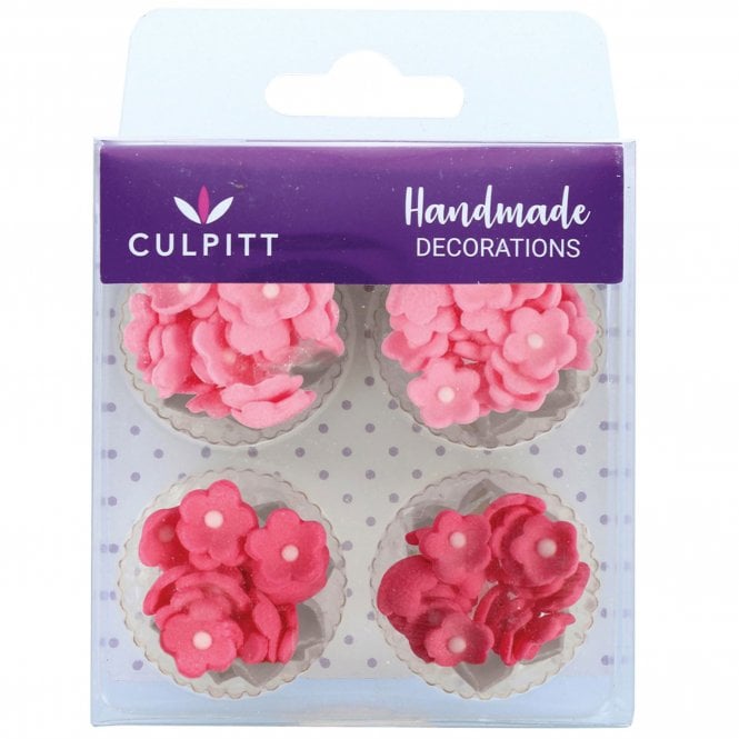 Culpitt Mini Flowers Pink Sugar Pipings - 100 pieces