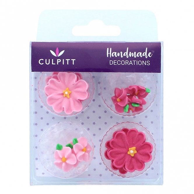 Culpitt Pink Daisy Sugar Decorations - 14 Pieces Best Before: 28/05/2025