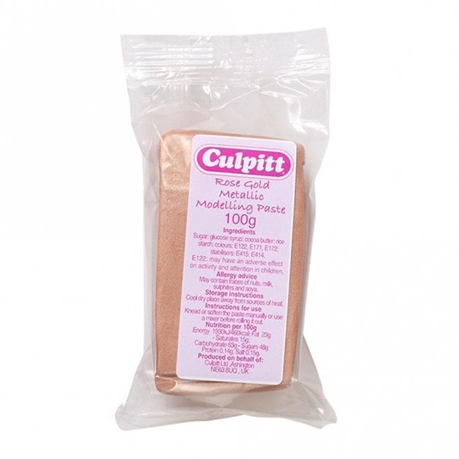 Culpitt Rose Gold Sugar Modelling Paste use for Flowers, Moulds & Figures 100g