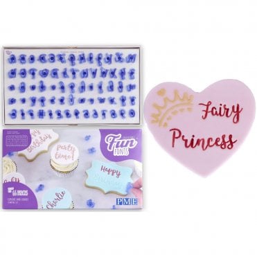 Cupcakes And Cookies -Fun Fonts Complete Set - Alphabets Upper Case & Lower Case and Numbers & Symbols Embossing Set