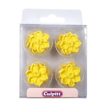 Daffodil Flowers Edible Sugar Decorations - Pack Of 12