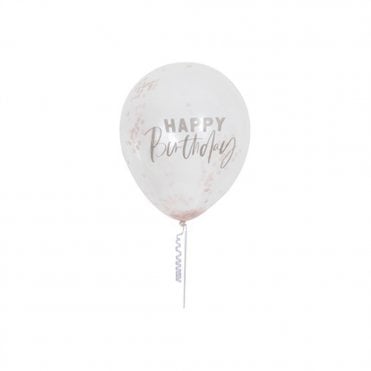 Dalmatian Happy Birthday Confetti Balloons - pack of 5