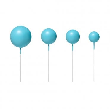 Dark Blue - Sphere Ball Cake Decorating Toppers ( Pack Of 5)