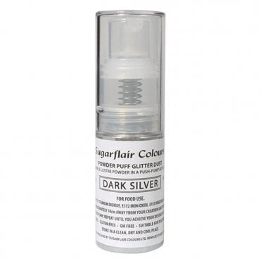 Dark Silver - Edible Lustre Powder Spray 10g