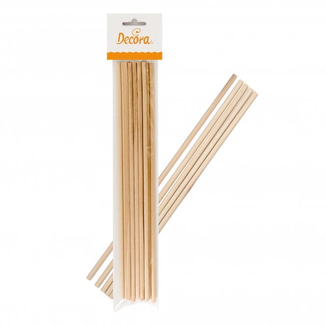 Decora 30cm Birch Wooden Dowel Rods - 12 count