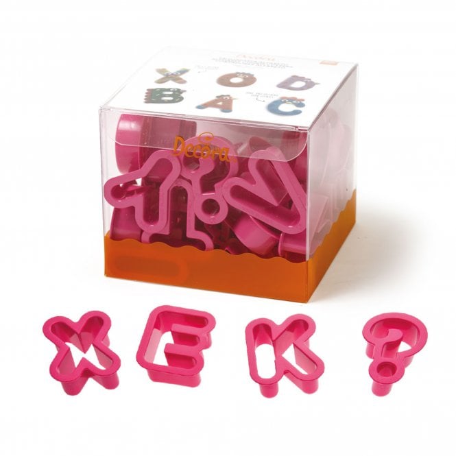 Decora Alphabet Cookie/Fondant Cutters 5.2 x 2.2cm - Set of 27