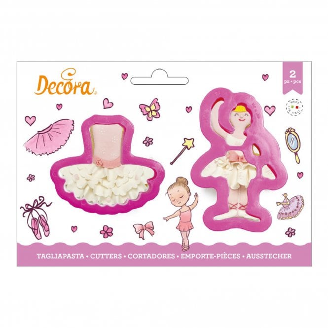 Decora Ballerina and Tutu Cookie Cutter - Set of 2