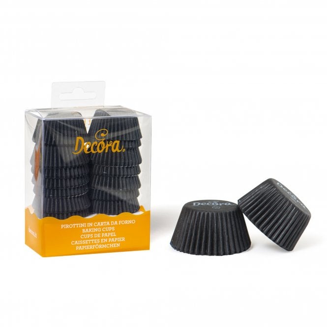 Decora Black Mini Cupcake Baking Cups pack of 200