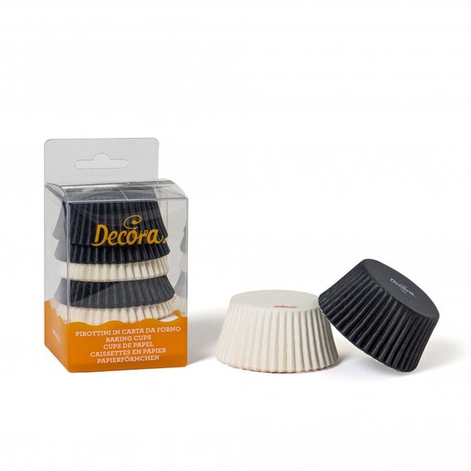 Decora Black & White Cupcake Baking Cups Pack of 75