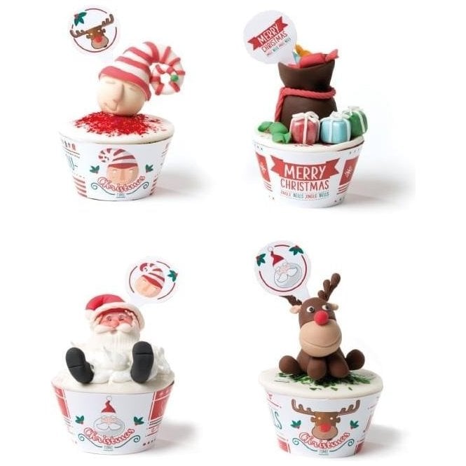 Decora Christmas Time with Picks - 12 Cupcake Kit