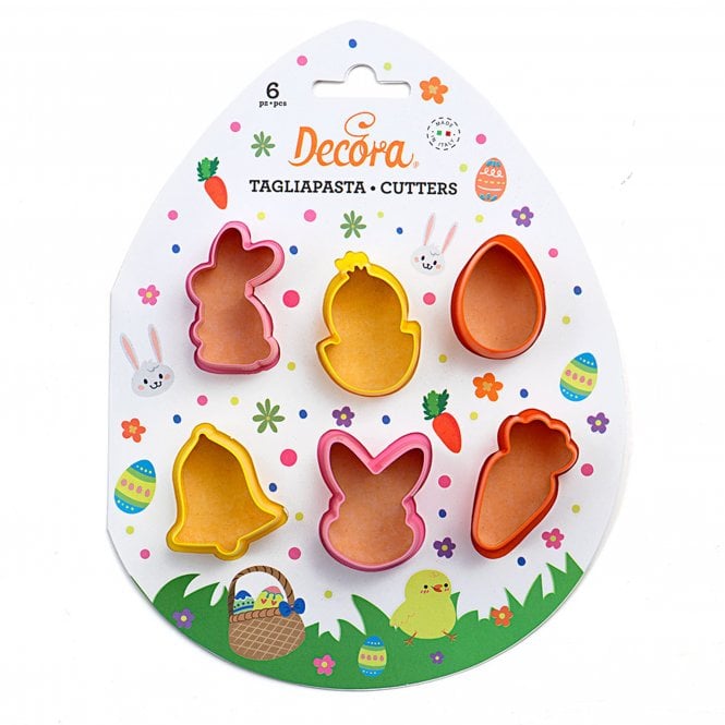 Decora Easter Plastic Cookie Cutters Set Of 6