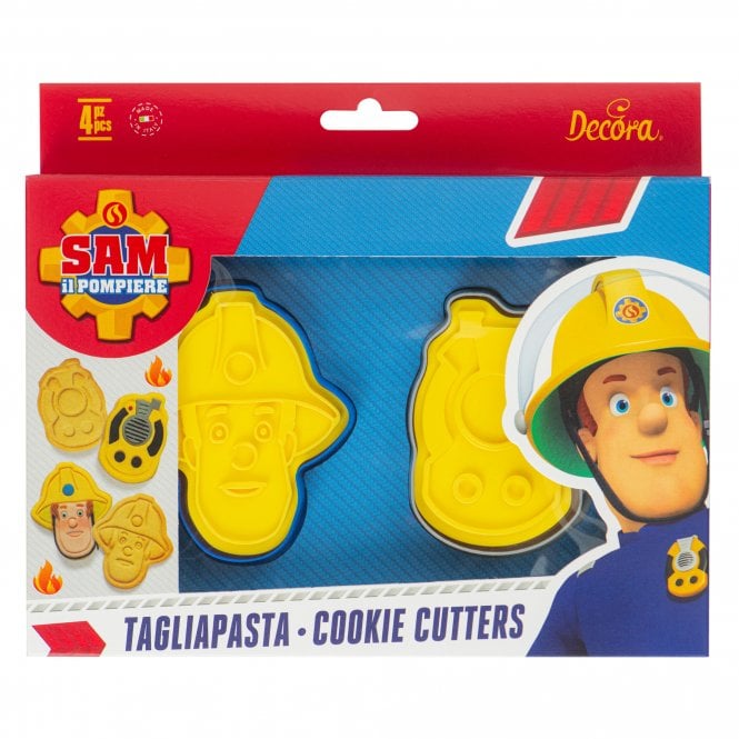 Decora Fireman Sam & Radio Cookie Cutters / Marker Set Of 2