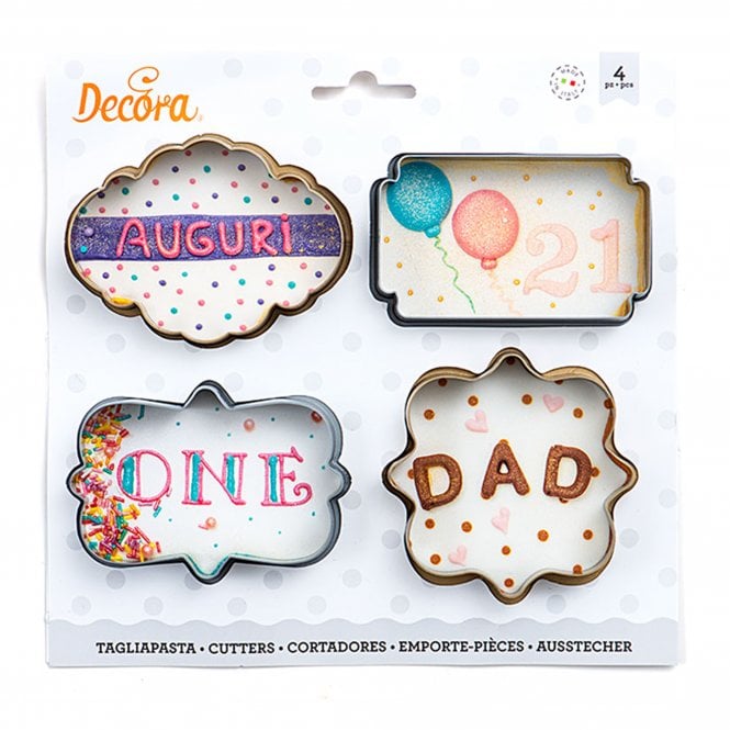 Decora Frames Cookie Cutters Set Of 4
