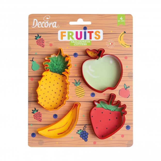 Decora Fruits Plastic Cookie Cutters Set Of 4
