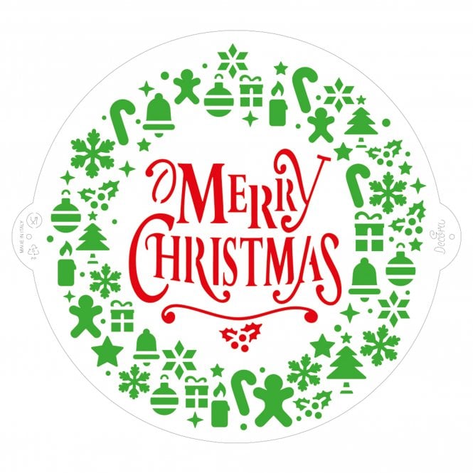 Decora Garland Merry Christmas Stencil 25cm