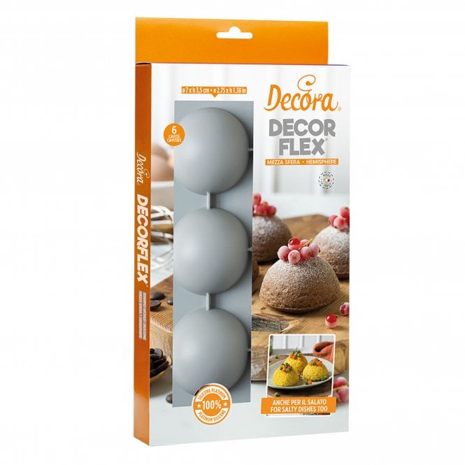 Decora Half Sphere Silicone Mould - 6 Cavities