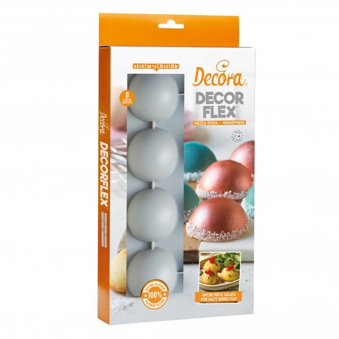 Decora Half Sphere Silicone Mould - 8 Cavities