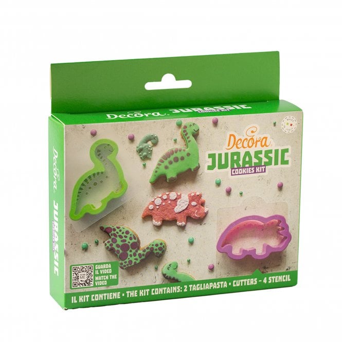 Decora Jurassic Adventure Cookie Cutter & Stencil Kit – Bake & Roar with Dino Fun! 