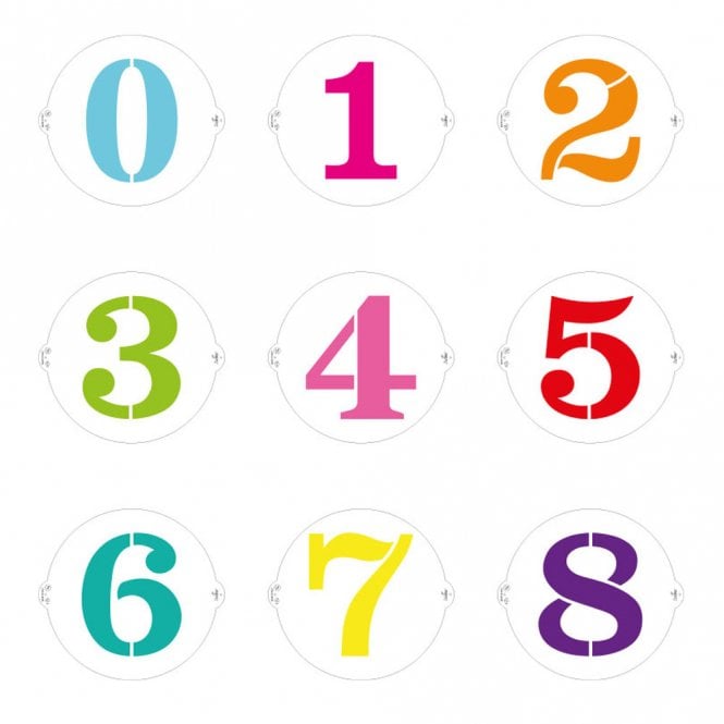 Decora Numbers Stencils 25cm