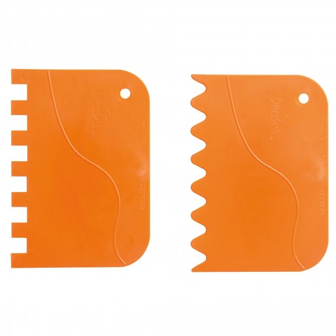 Decora Plastic Wavy and Scalloped Scraper - Pack of 2