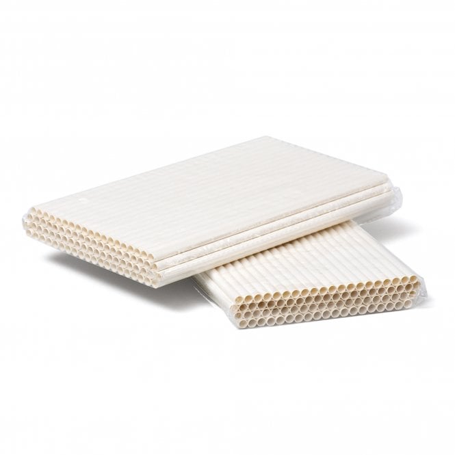 Decora Premium White Bio Paper Straws – Ø 6 × 210 mm - Pack of 480