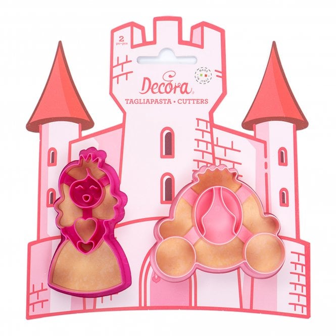Decora Princess Plastic Cookie Cutters Set Of 2