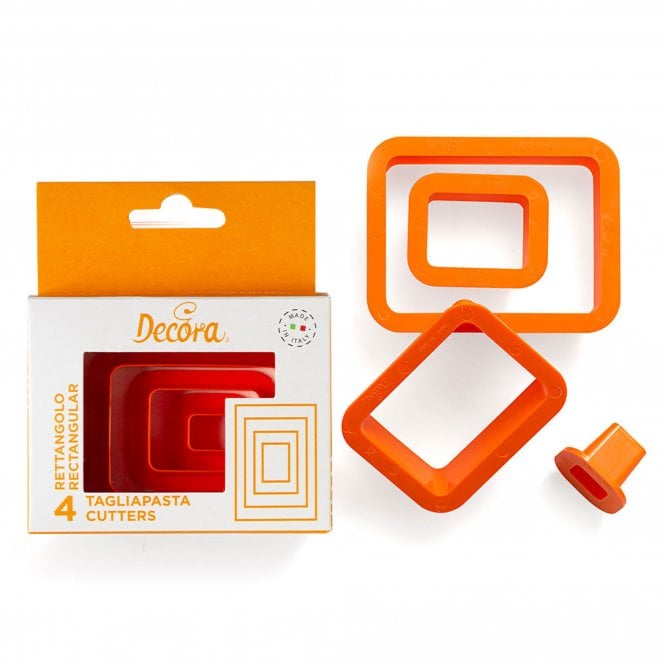 Decora Rectangular Cookie Cutter Set of 4