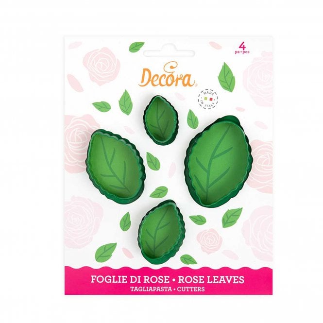 Decora Rose Leaf Cutters Kit - Set of 4