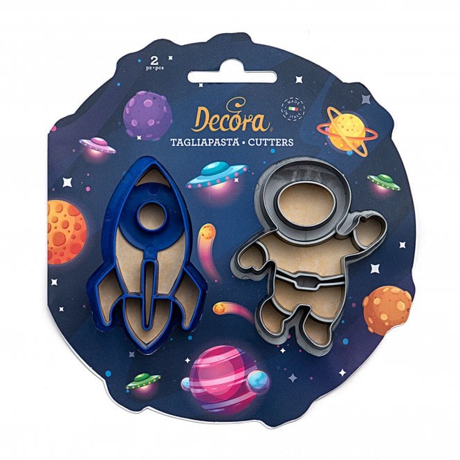 Decora Space Plastic Cookie Cutter Set Of 2