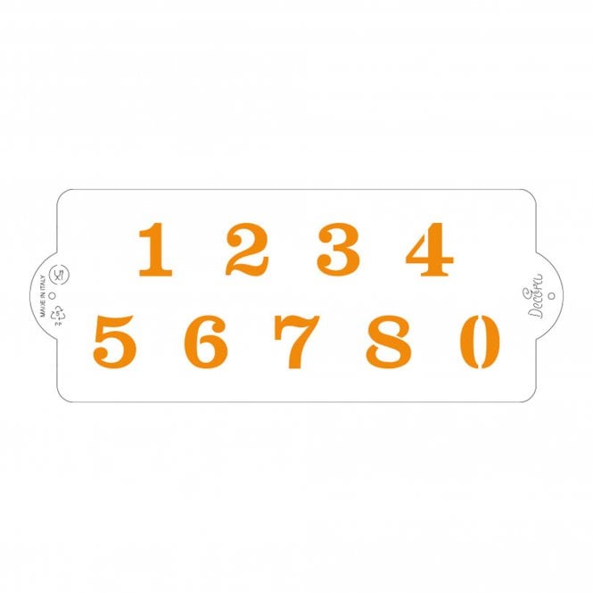 Decora Stencil Numbers 10 X 25 CM