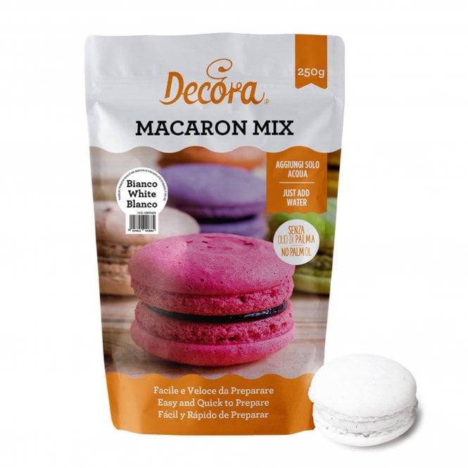 Decora WHITE Macaroon Powder Mix 250g - Just add water