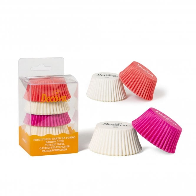 Decora White / Pink / Fuchsia Baking Cups - Pack Of 75