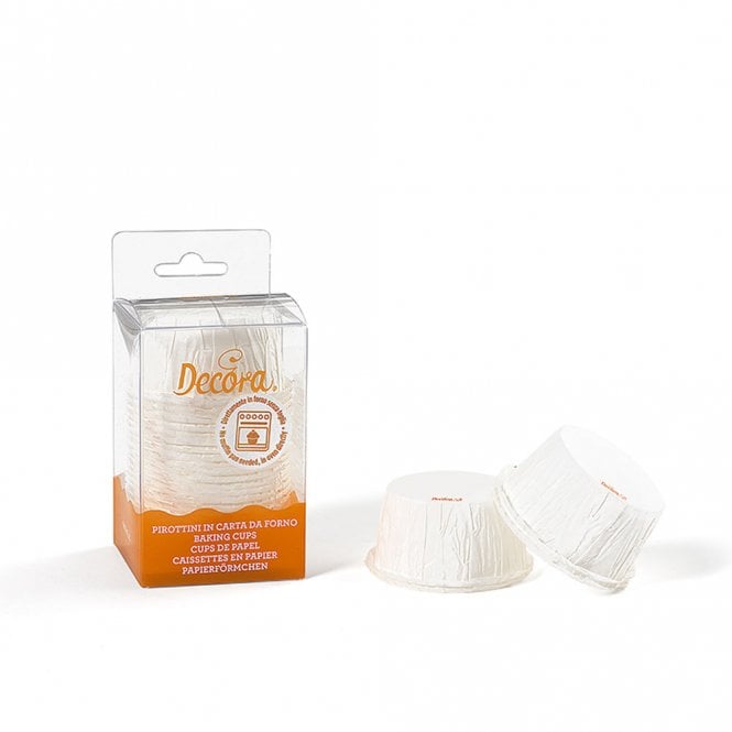 Decora White Ruffled Baking Cupcake Cases - Pack of 25