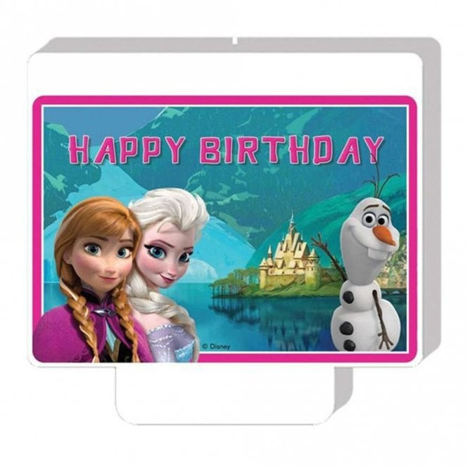 Decorata Party Disney's Frozen Happy Birthday Decor Candle