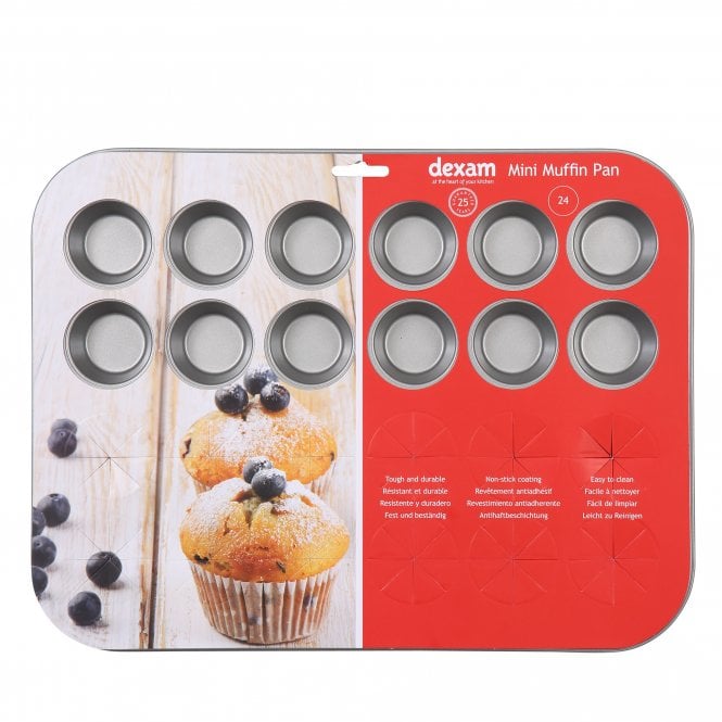 Dexam Non-Stick 24 Cup Mini Muffin Pan