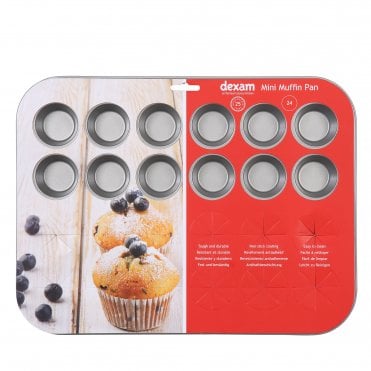 Dexam Non-Stick 24 Cup Mini Muffin Pan