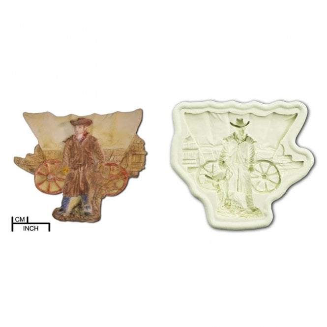 Diamond Moulds Cowboy & Wagon Mould