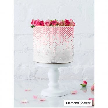 Diamond Shower Cake Stencil - Full Size Design
