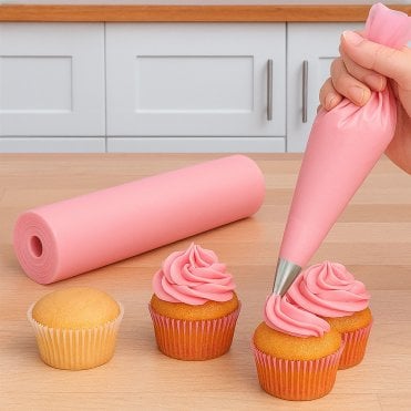 Disposable Pastry Bags - Pink 12" (Pack of 10)