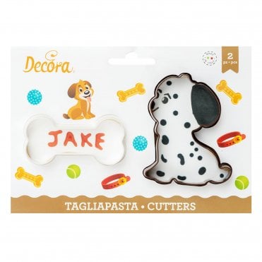 Dog And Bone Plastic Cookie Cutters Set of 2