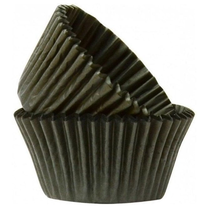 Doric Black 50 Muffin Cases -Professional Quality Baking Cases