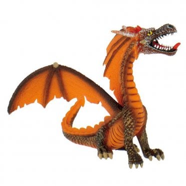 Dragon Sitting Orange Figurine Cake Topper