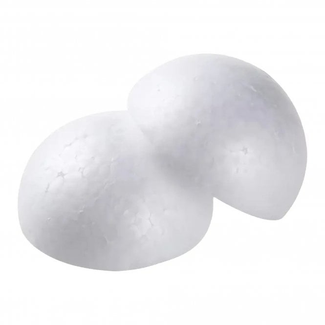 Dummy Deco Artistic White Foam Hemisphere Balls - Pack of 2