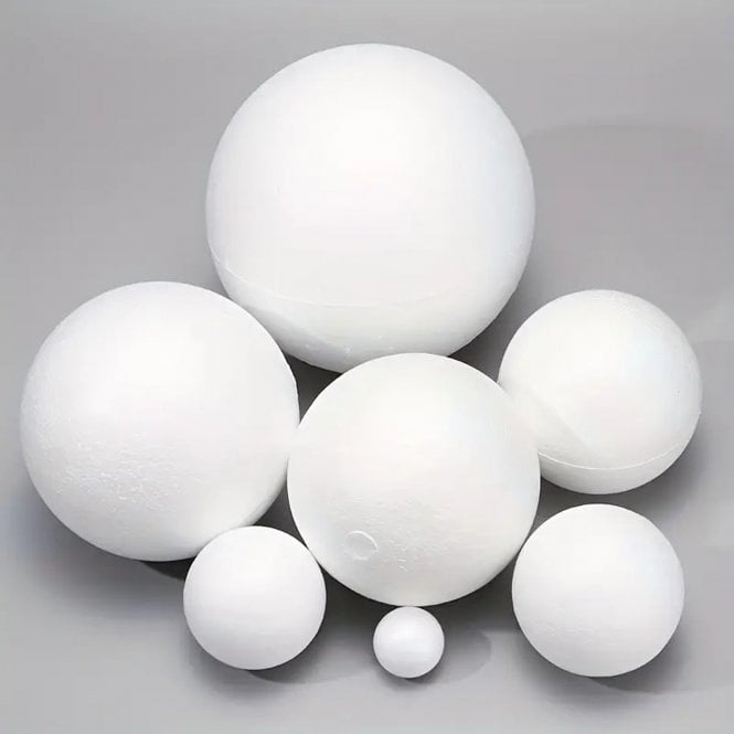 Dummy Deco Stunning White Foam Balls - Pack of 5