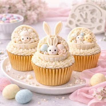 Easter Basket Of Bunny, Chicks & Eggs Silicone Mould