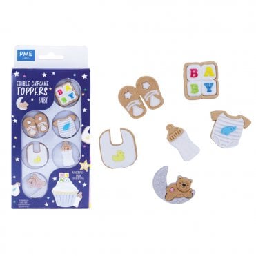 Edible Baby Cupcake Toppers - Set of 6