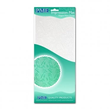 Elegant Wave Design Impression Mat - 6" x 12"