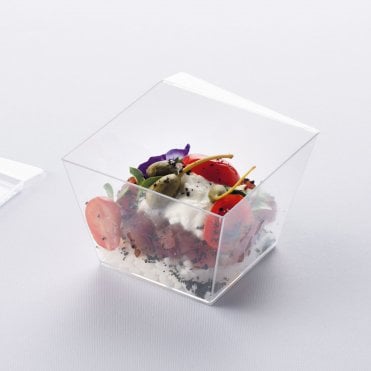 Elegant Zen Bowl - Delight in a Clear Cube - Pack of 50