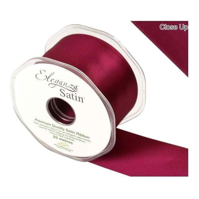 Eleganza Burgundy - Double Faced Satin Ribbon